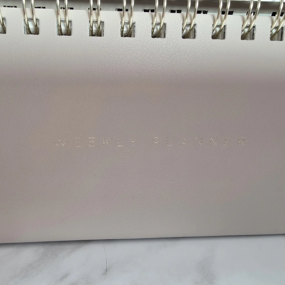 Gold Spiral Desk Planner